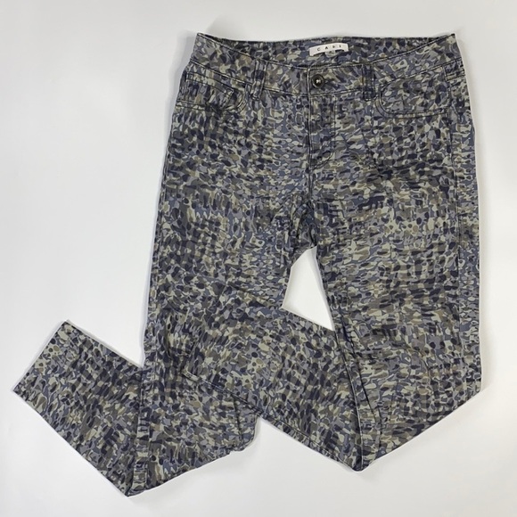CABI #604 Gray Modern Camo Jeggings Jeans Side 4 - Picture 1 of 12